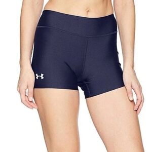 Under Armour Women's Court 5" UA Black Booty Compression Shorts Heat Gear Sz M